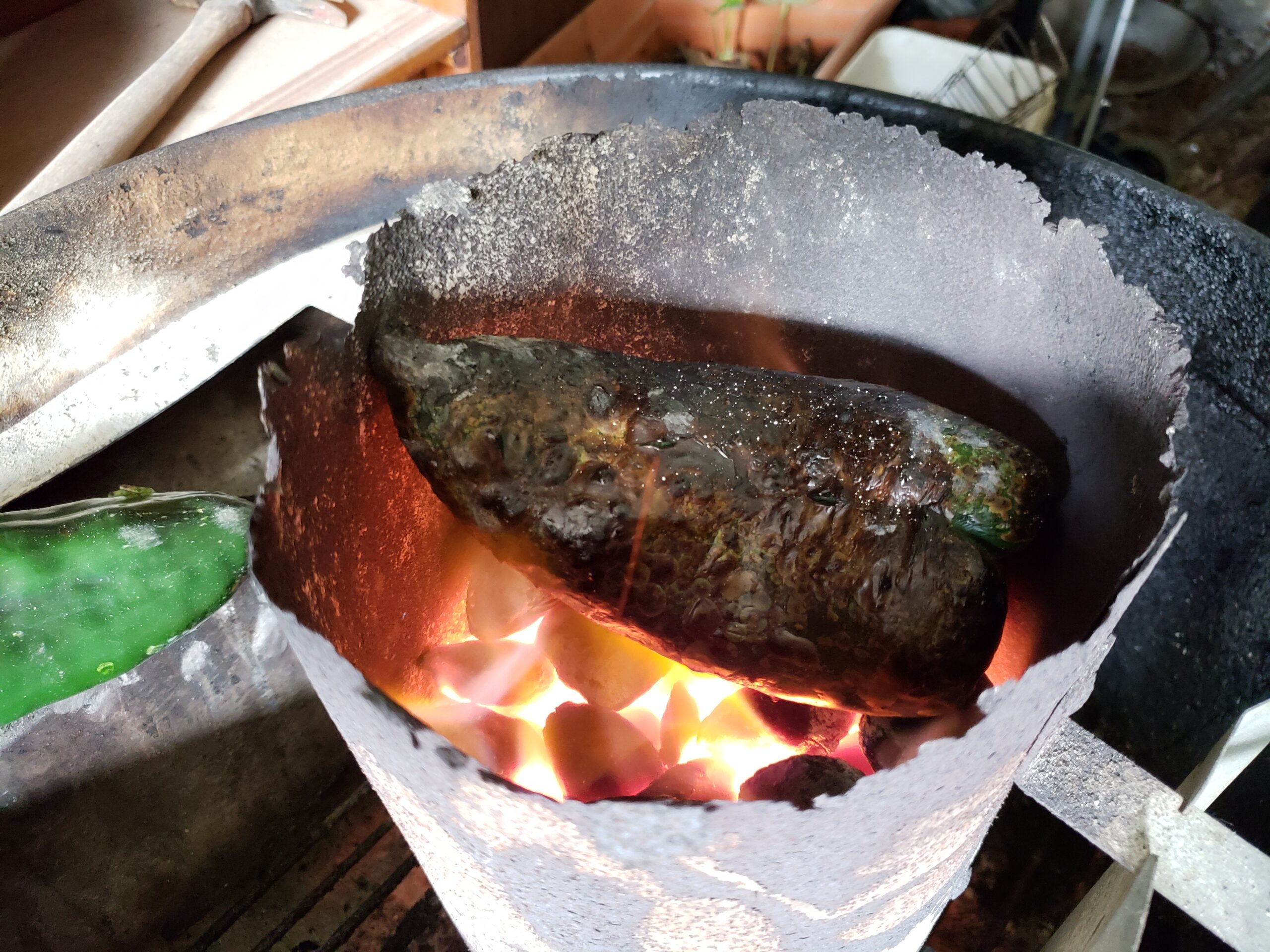 Roasting a Poblano